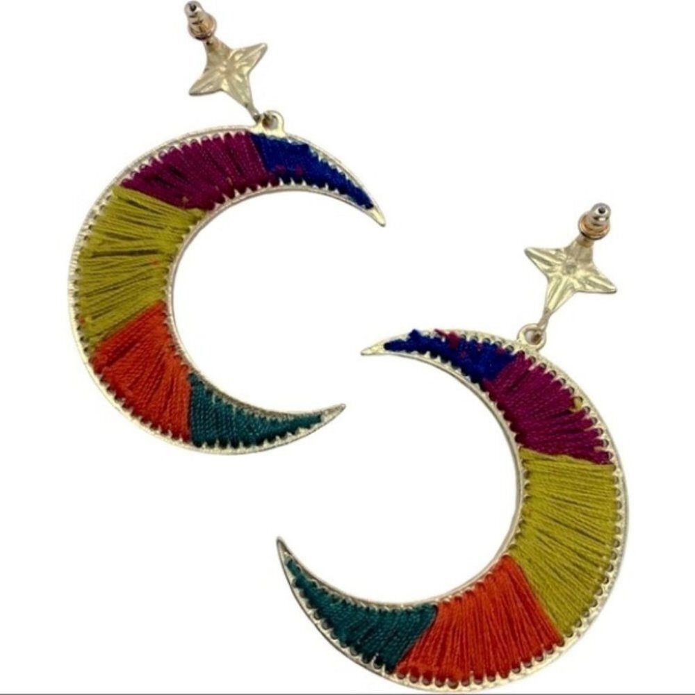 Fashion Moon Shape Woman Earrings